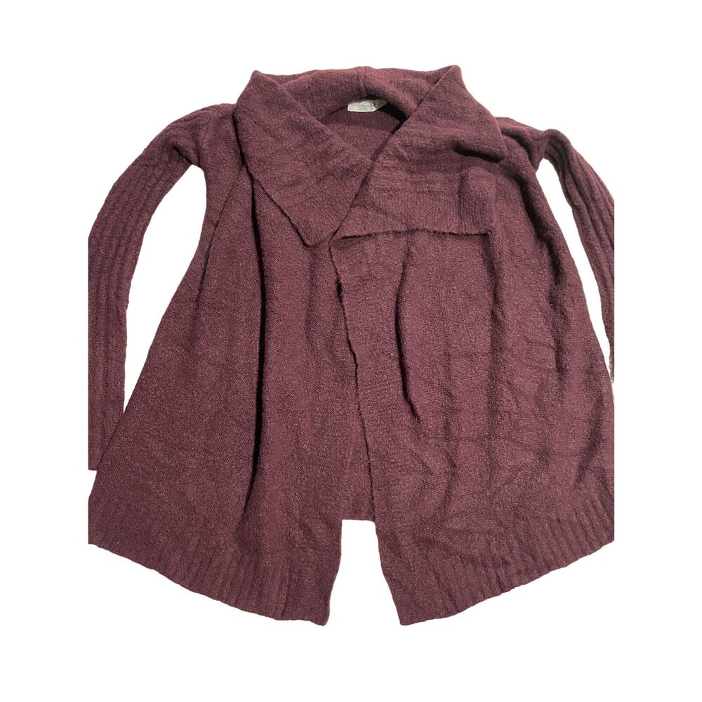 Abercrombie & Fitch Cardigan Sweater Womens XXS Wool Blend Open Front Burgundy